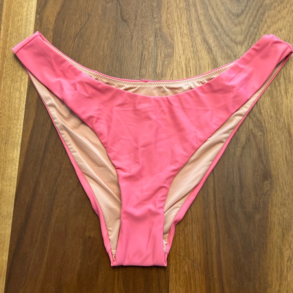 JCrew pink curvy bikini bottom